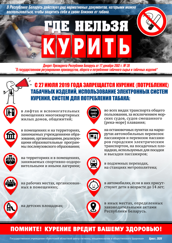 ГДЕ НЕЛЬЗЯ КУРИТЬ?